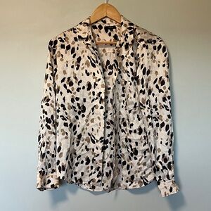 Rails 100% Silk Stylish Animal Print Women's Shirt